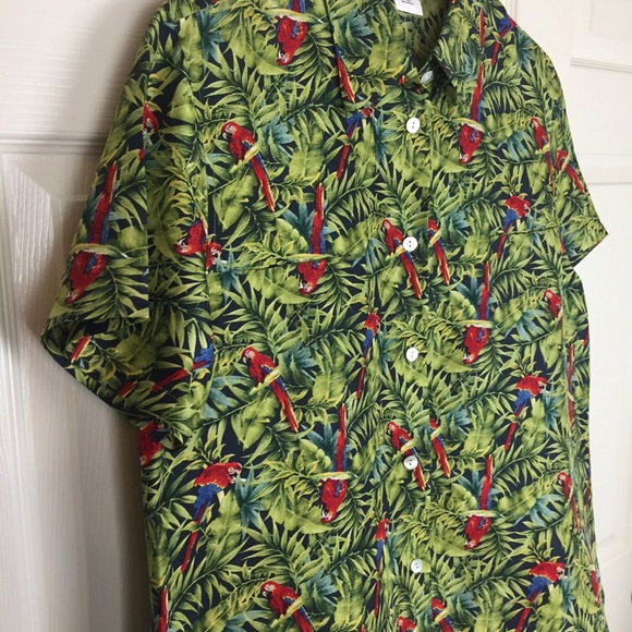 Collection Herve Bernard Silk Tropical Bird Shirt - Picture 4 of 5